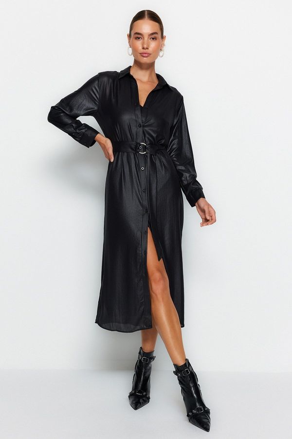 Trendyol Trendyol Black Belted Woven Dress