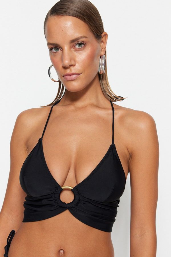 Trendyol Trendyol Black Bralet Bikini Top with Accessories