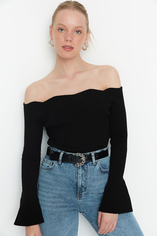 Trendyol Trendyol Black Carmen Collar Knitwear Sweater