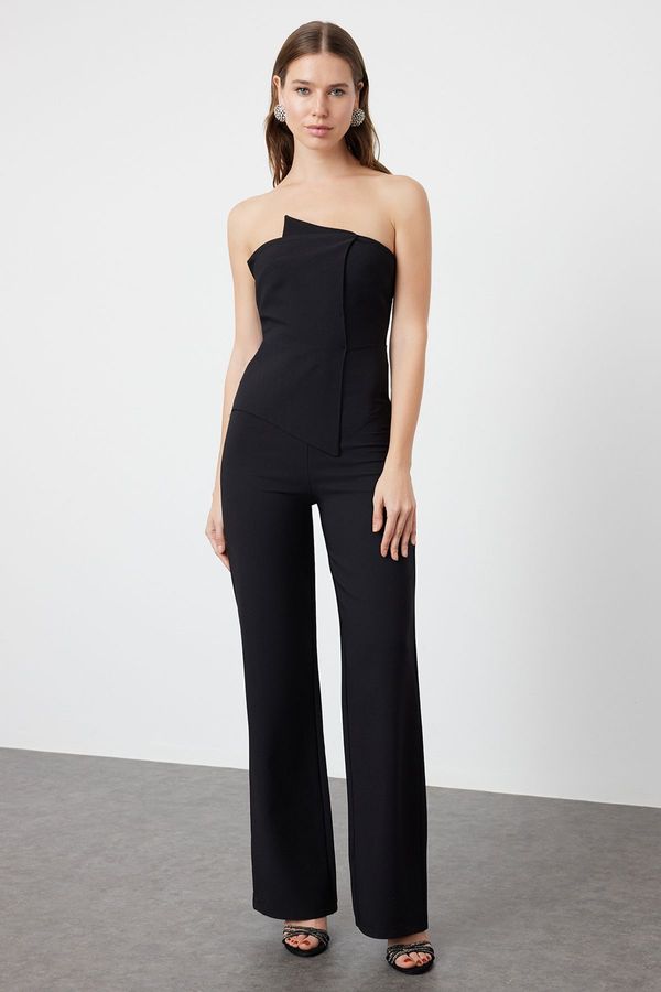 Trendyol Trendyol Black Collar Detailed Woven Jumpsuit