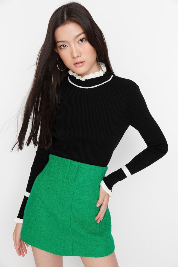 Trendyol Trendyol Black Color Block Knitwear Sweater