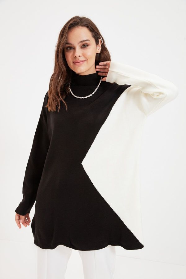 Trendyol Trendyol Black Color Block Knitwear Sweater