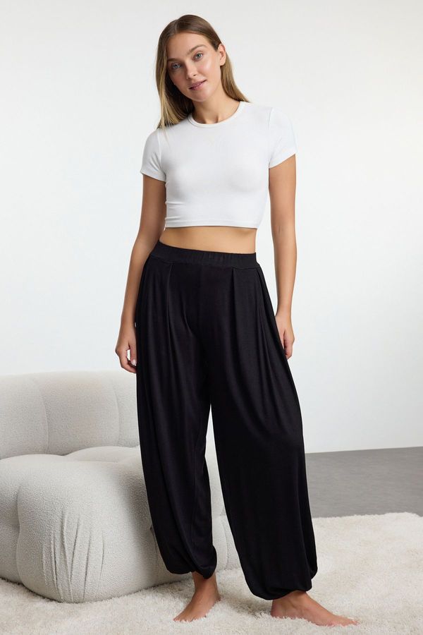 Trendyol Trendyol Black Comfortable Viscose Knitted Pajama Bottoms