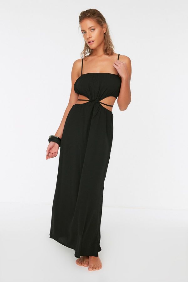 Trendyol Trendyol Black Cut-Out Detailed Beach Dress