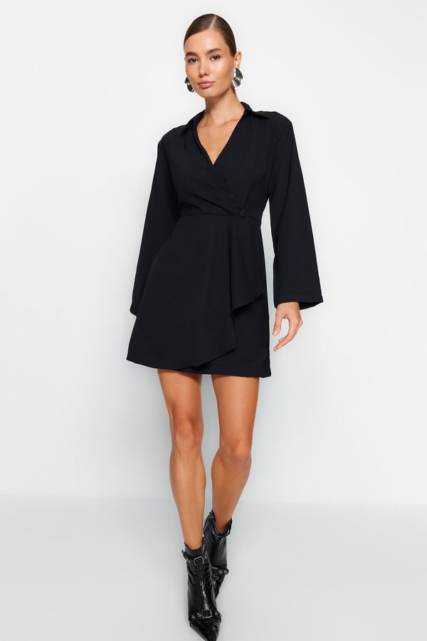 Trendyol Trendyol Black Double Breasted Woven Woven Dress