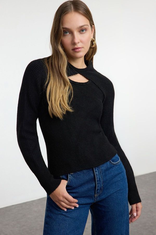 Trendyol Trendyol Black Double-Piece Bolero Knitted Sweater