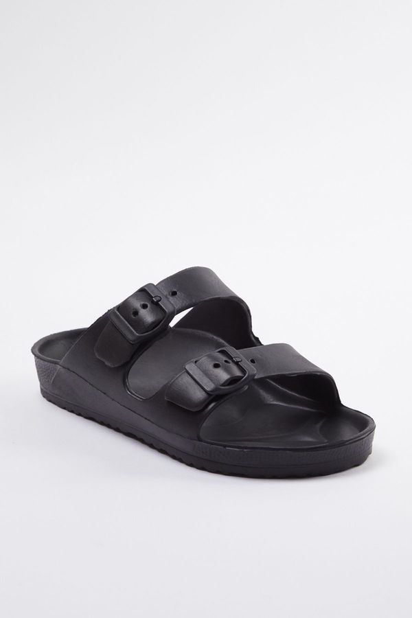 Trendyol Trendyol Black Double-Strap Women's Eva Slippers