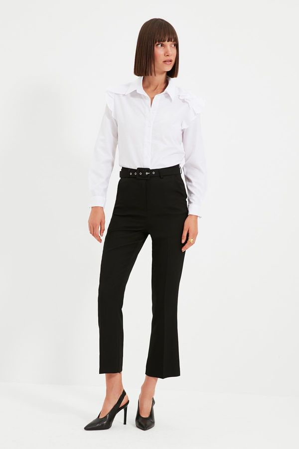 Trendyol Trendyol Black Flare Woven Trousers