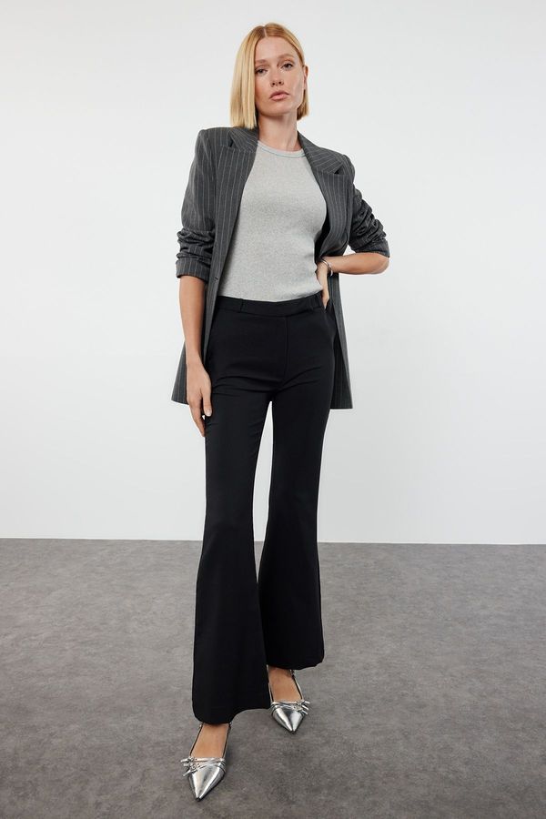 Trendyol Trendyol Black Flare/Flare Woven Trousers