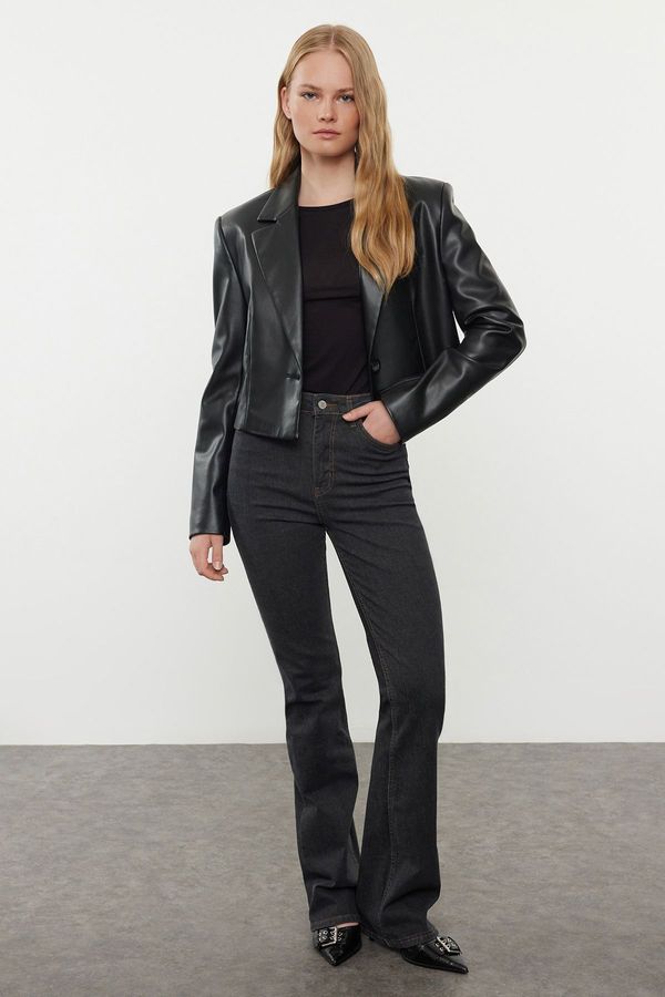 Trendyol Trendyol Black High Waist Flare Jeans