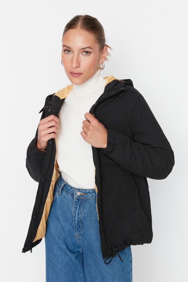 Trendyol Trendyol Black Hooded Puffer Coat