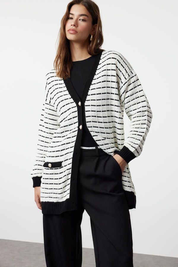 Trendyol Trendyol Black Jacket Look Knitwear Cardigan