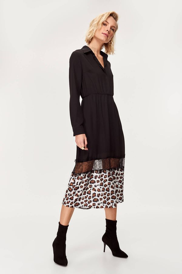 Trendyol Trendyol Black Leopard Detailed Dress