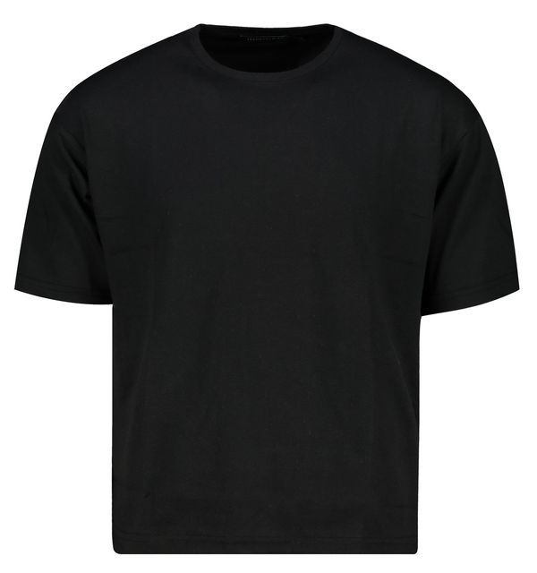 Trendyol Trendyol Black Men's Boxy Fit Crew Neck Short Sleeved Plain T-Shirt