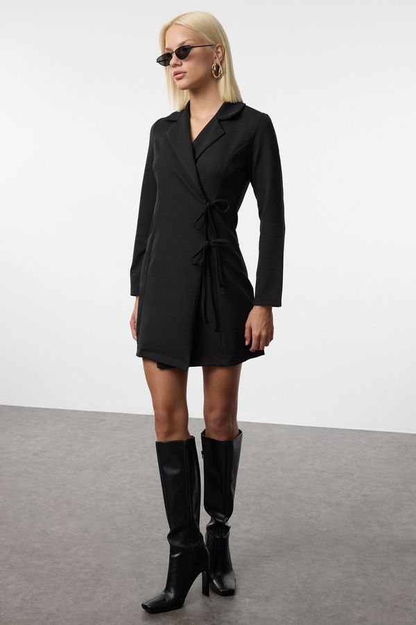 Trendyol Trendyol Black Mini Woven Jacket Dress