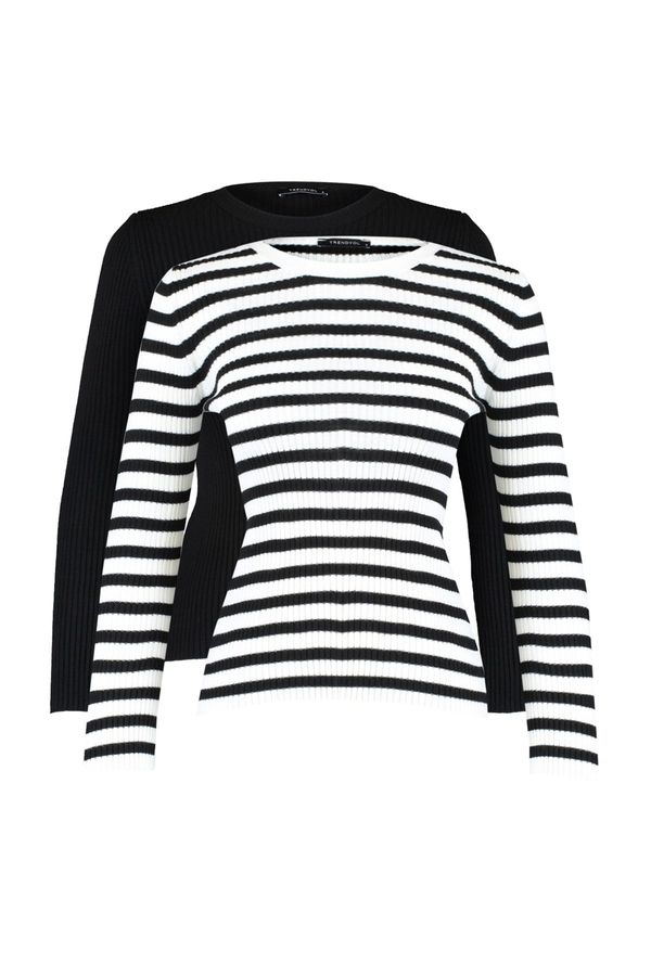 Trendyol Trendyol Black-Multicolored Two-Pack Knitwear Sweater