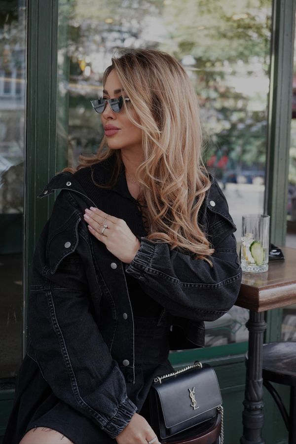 Trendyol Trendyol Black Oversized Denim Jacket