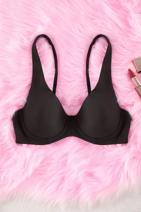 Trendyol Trendyol Black Polyamide Non-wired Coated T-Shirt Bra Knitted Bra