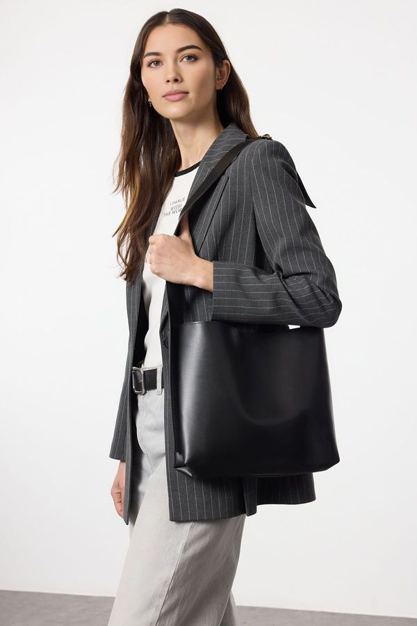 Trendyol Trendyol Black Puppy Women's Shoulder Tote Bag