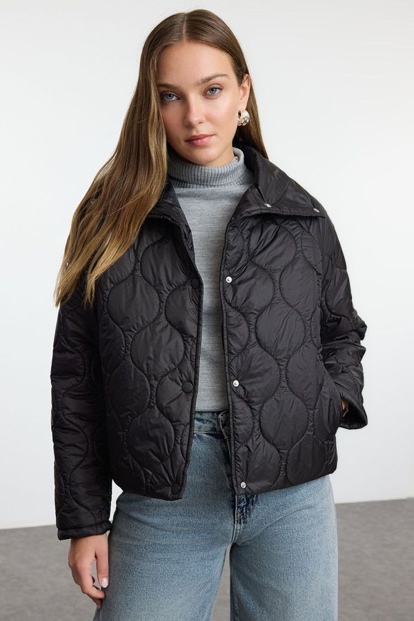 Trendyol Trendyol Black Regular Belted Water Repellent Quilted Puffer Jacket