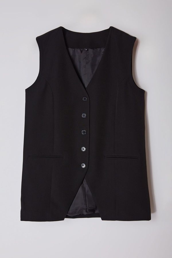 Trendyol Trendyol Black Regular Woven Vest