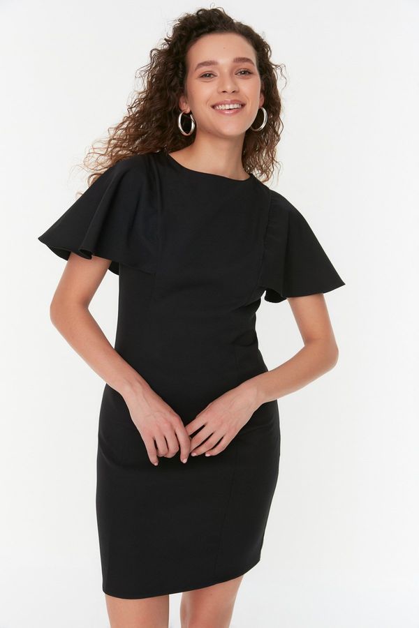 Trendyol Trendyol Black Sleeve Detailed Woven Woven Dress