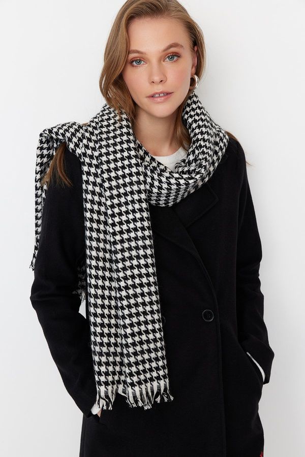 Trendyol Trendyol Black Soft Textured Crowbar Scarf