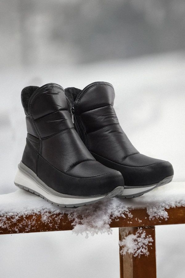 Trendyol Trendyol Black Water Repellent Short Flat Heel Women's Snow Boots