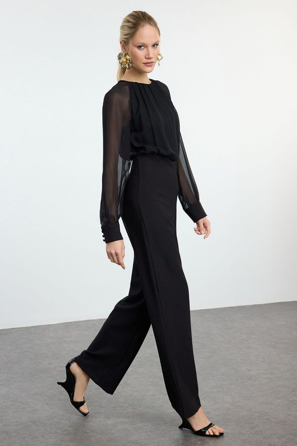 Trendyol Trendyol Black Wide Leg Woven Overalls