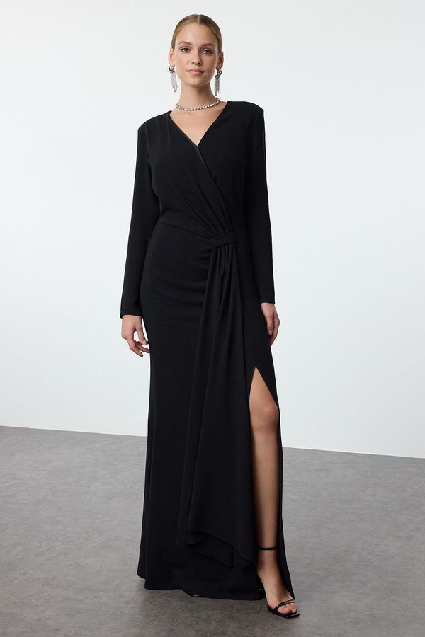 Trendyol Trendyol Black Woven Long Elegant Evening & Graduation Dress