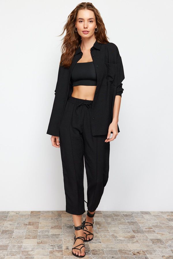 Trendyol Trendyol Black Woven Shirt-Pants Set