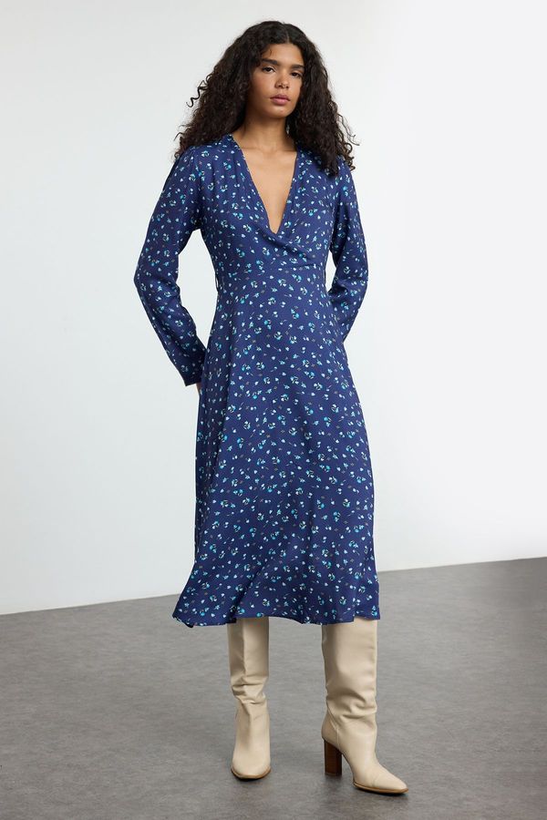 Trendyol Trendyol Blue A-Line Midi Woven Dress