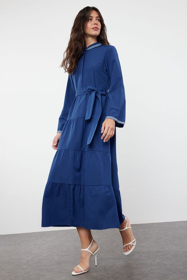 Trendyol Trendyol Blue Accessory Detailed Woven Dress