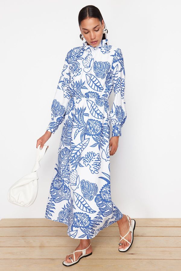 Trendyol Trendyol Blue Floral Woven Viscose Dress