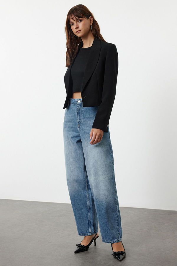 Trendyol Trendyol Blue High Waist Barrel Baggy Jeans