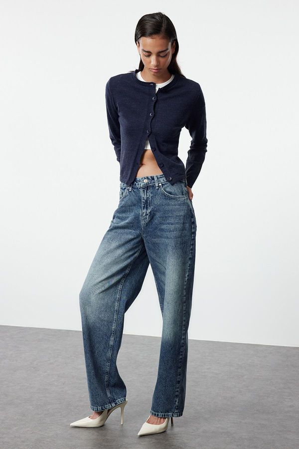 Trendyol Trendyol Blue High Waist Barrel Jeans