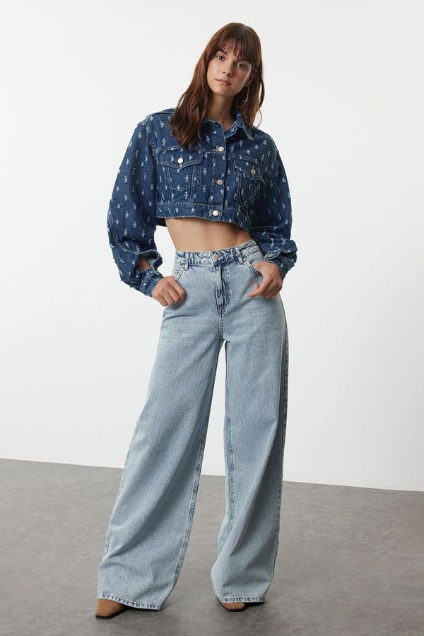 Trendyol Trendyol Blue High Waist Extra Wide Leg Palazzo Jeans