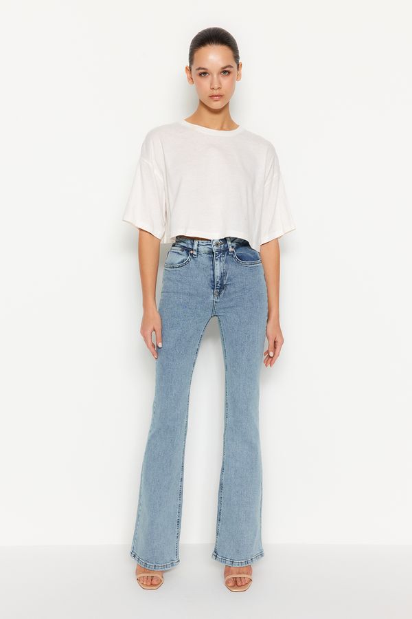 Trendyol Trendyol Blue High Waist Flare Jeans