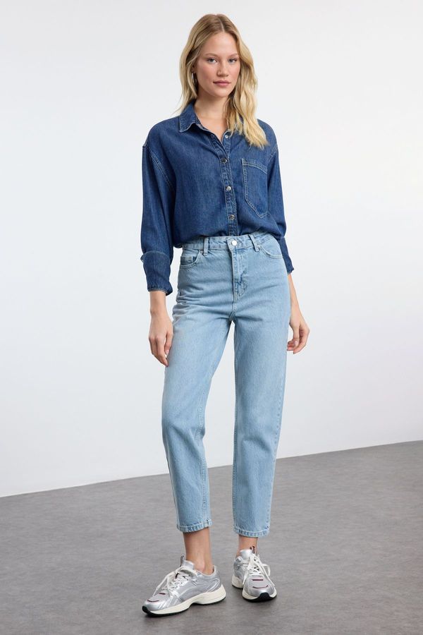 Trendyol Trendyol Blue High Waist Mom Jeans