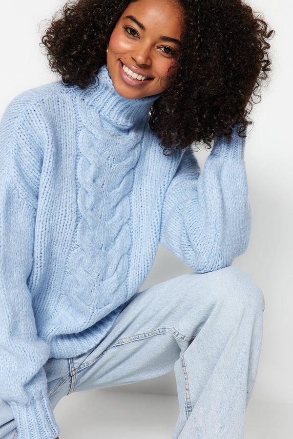 Trendyol Trendyol Blue Knit Detailed Knitwear Sweater