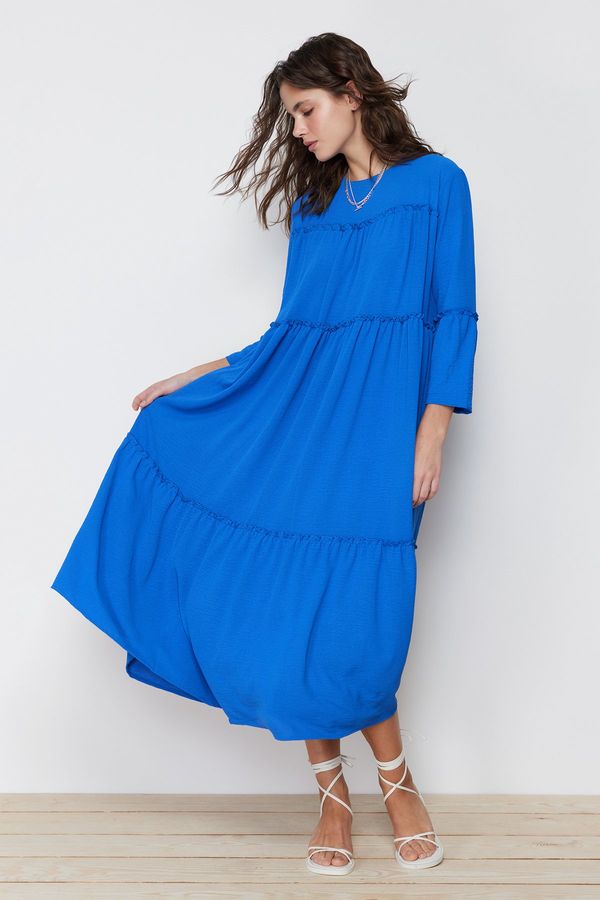 Trendyol Trendyol Blue Piping Detailed Woven Dress