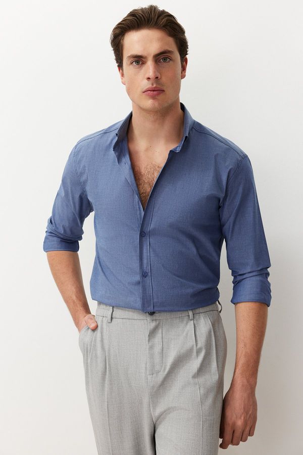 Trendyol Trendyol Blue Slim Fit Summer Shirt