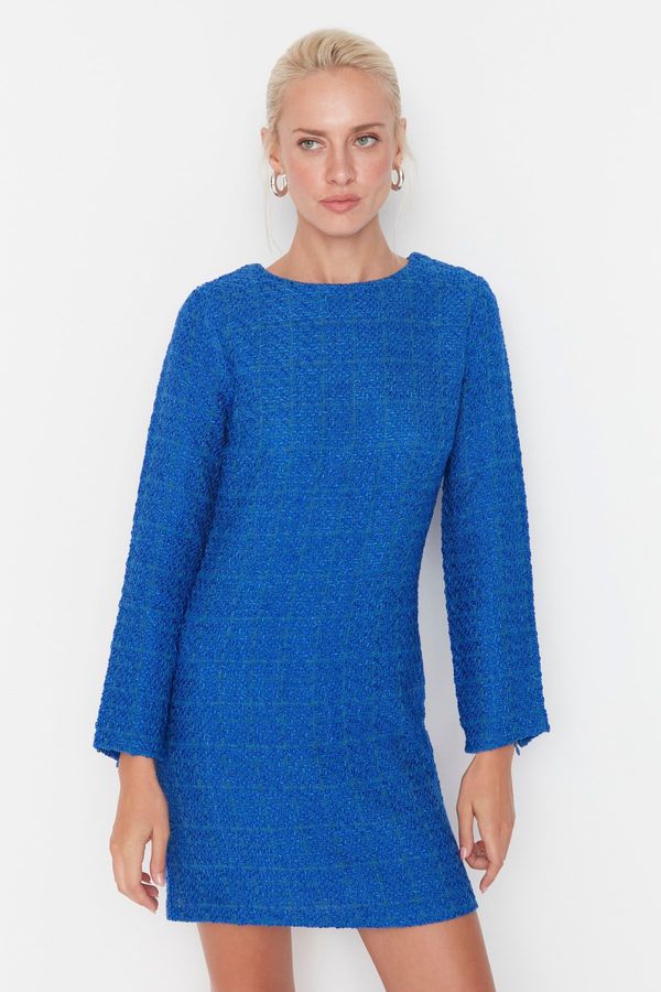 Trendyol Trendyol Blue Tweed Woven Dress