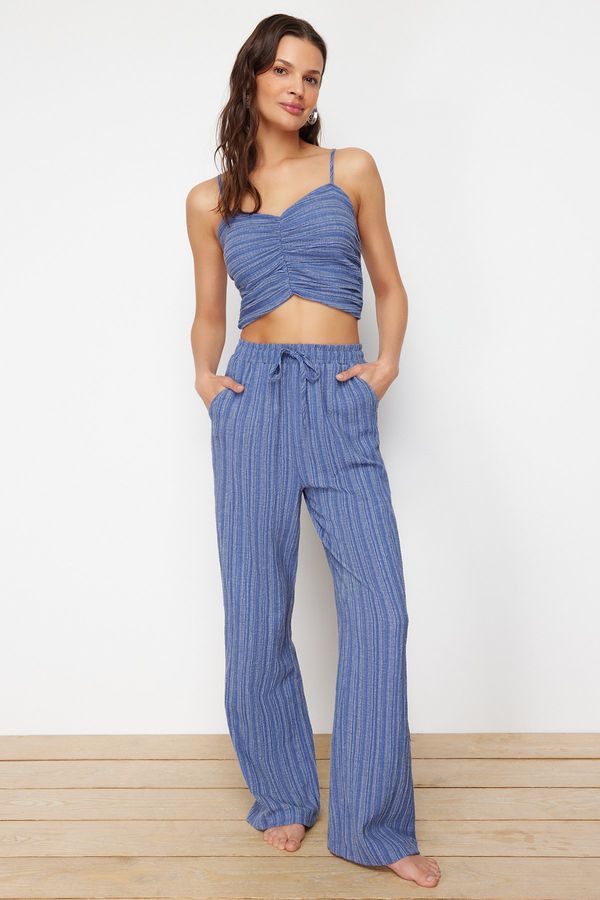 Trendyol Trendyol Blue Woven Blouse Trousers Set