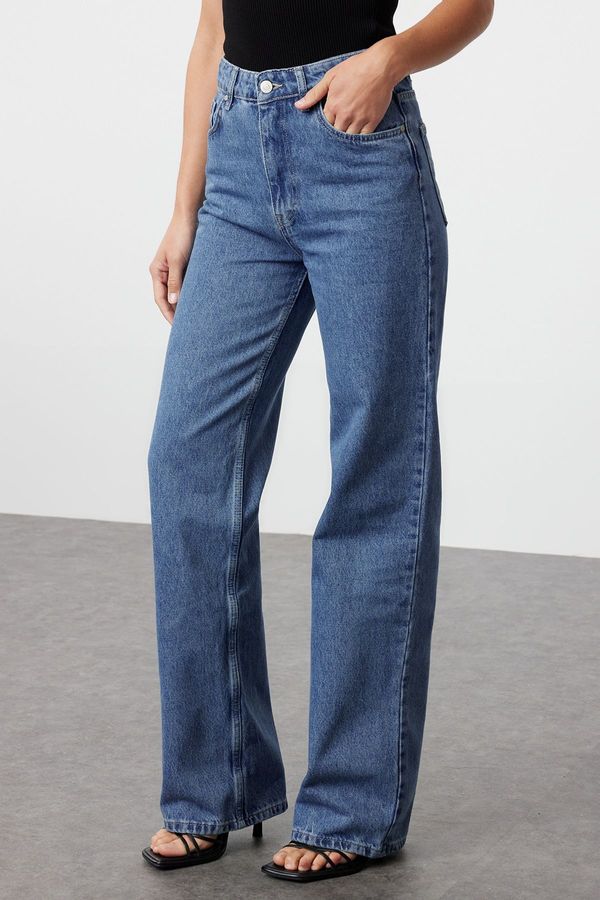 Trendyol Trendyol Blue*001 High Waist Wide Leg Jeans