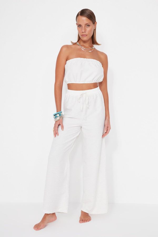 Trendyol Trendyol Bridal White Woven Blouse Pants Suit