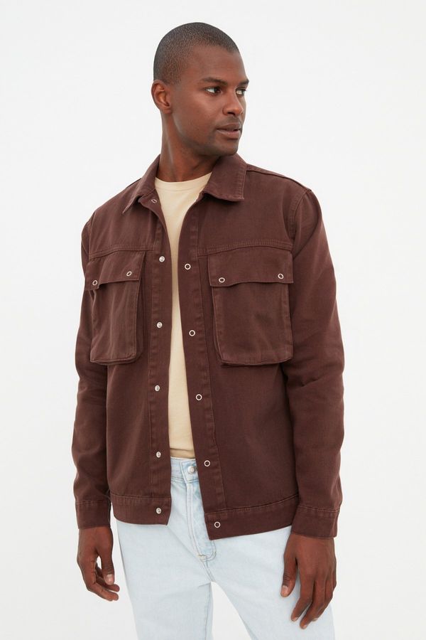 Trendyol Trendyol Brown Big Pocket Trucker Jacket