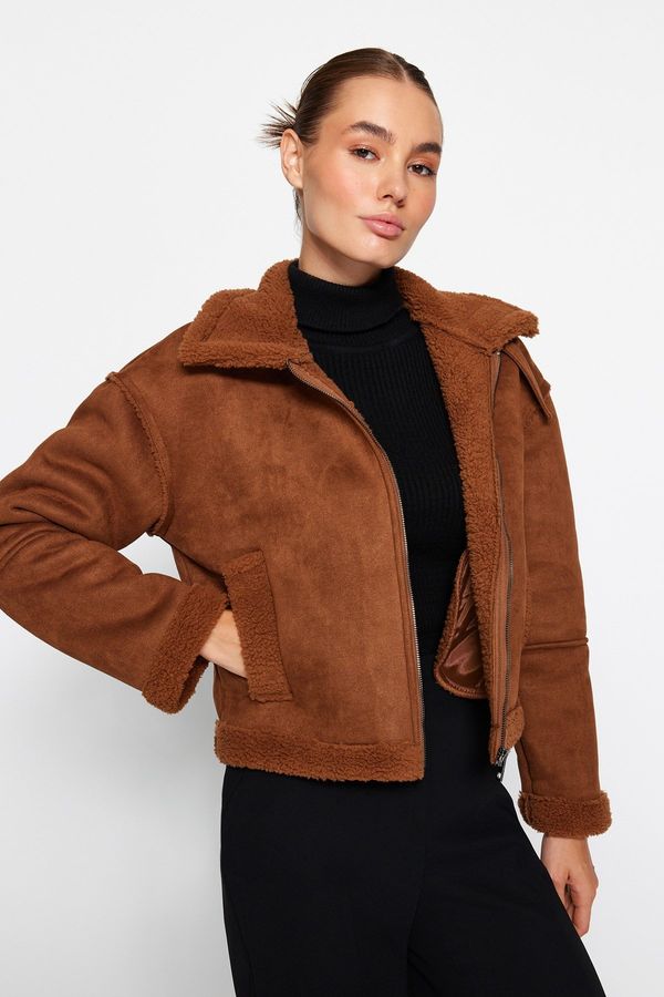 Trendyol Trendyol Brown Jacket Coat With Plush Inside