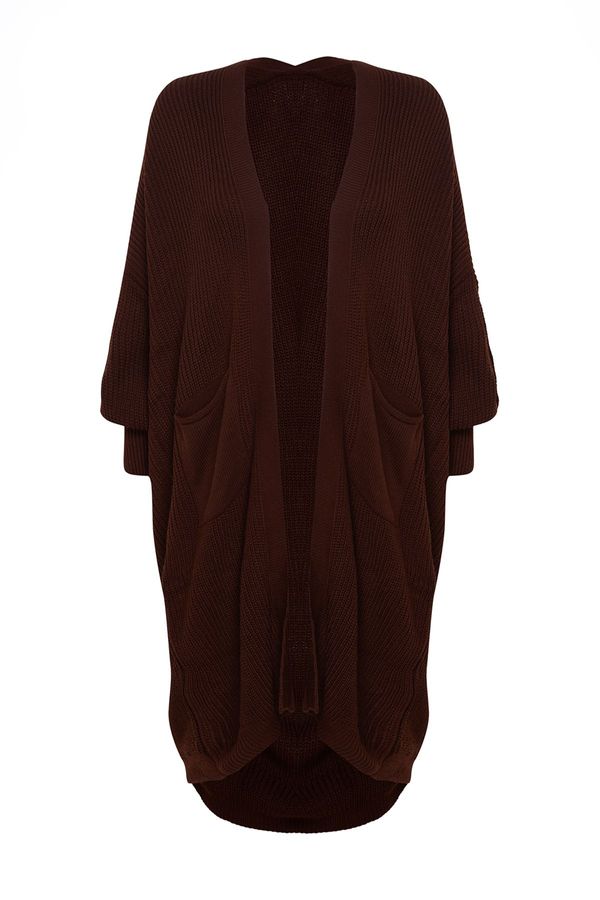 Trendyol Trendyol Brown Maxi Knitwear Cardigan