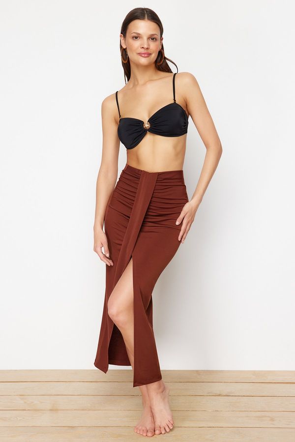 Trendyol Trendyol Brown Maxi Woven Skirt